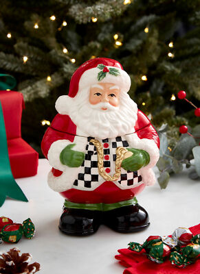 Black & White Santa Candy Jar