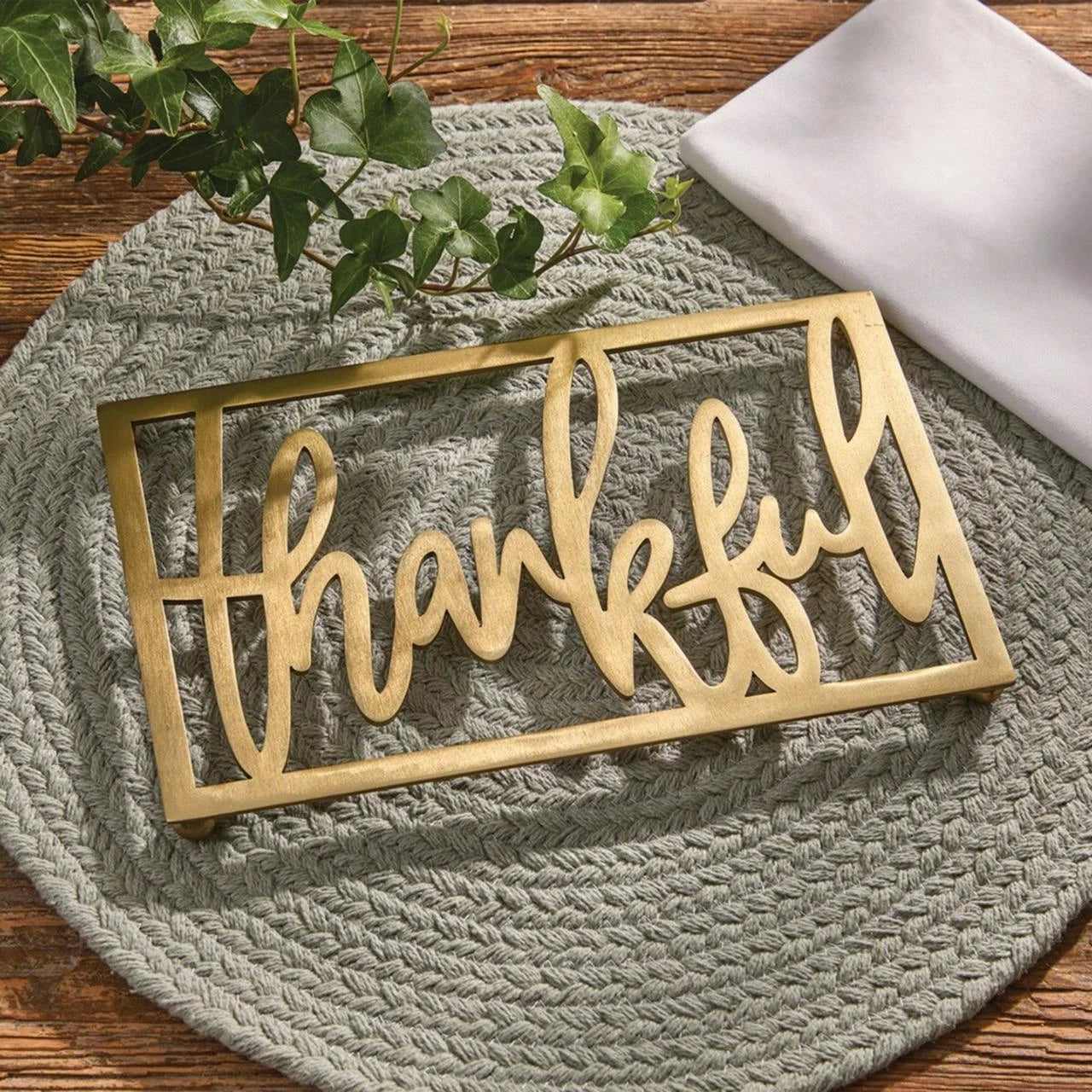 Thankful Metal Trivet