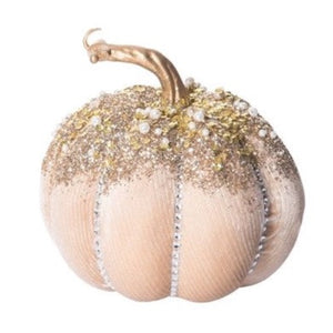 Bejeweled Champagne Pumpkins