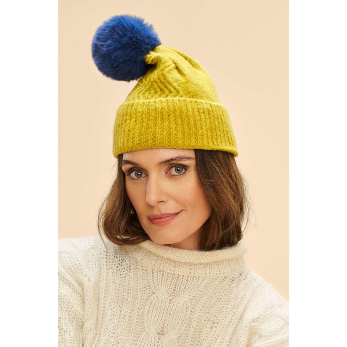 Ingrid Bobble Hat - Chartreuse