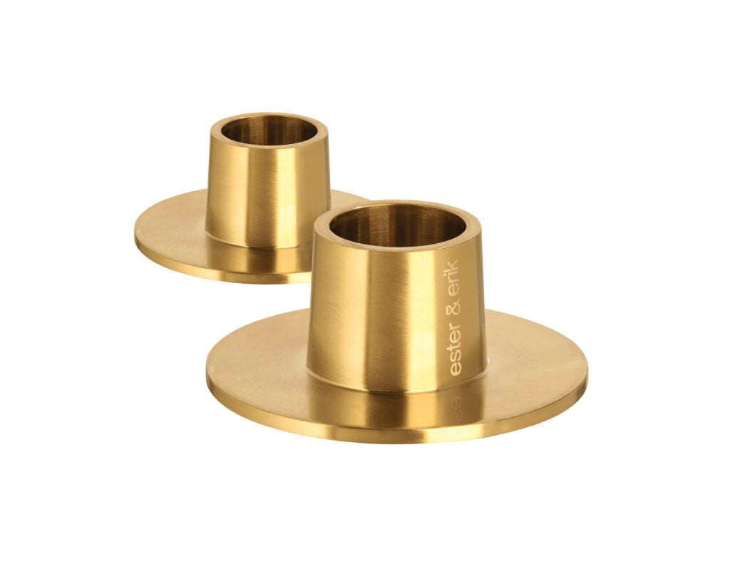 Matte Gold Taper Candle Holders