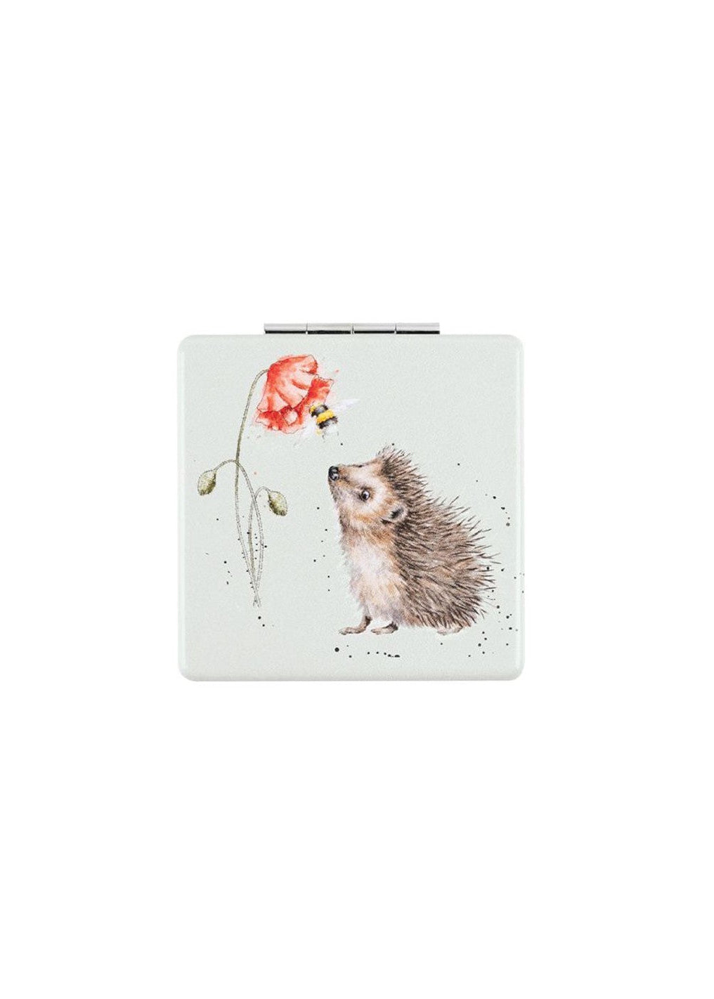 Wrendale Compact Mirror - 'Busy as a Bee' Hedgehog