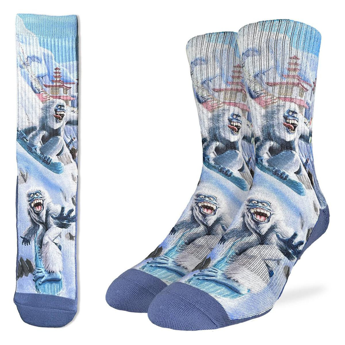 Snowboarding Yeti Socks (Size 8-13)