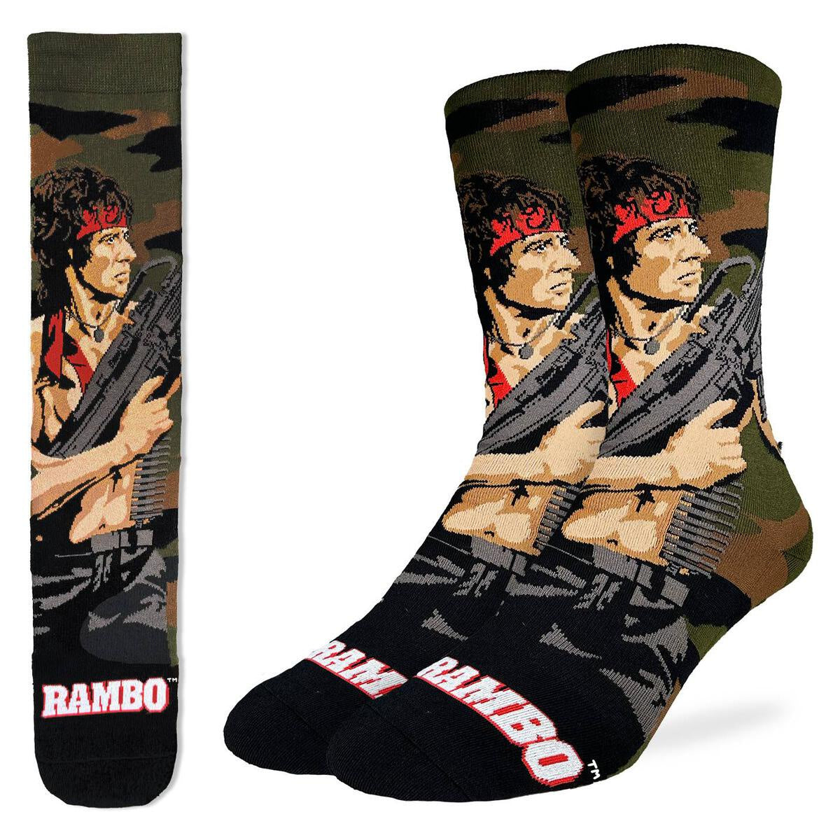 Rambo with M60 Machine Gun Socks (Size 8-13)