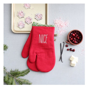 Naughty or Nice Oven Mitts