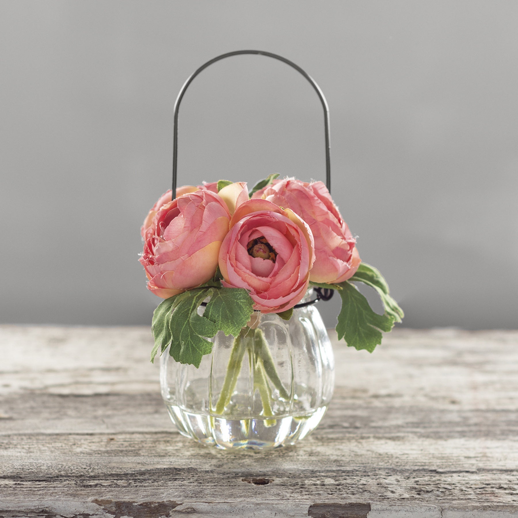 Pink Ranunculus Boutique Vase