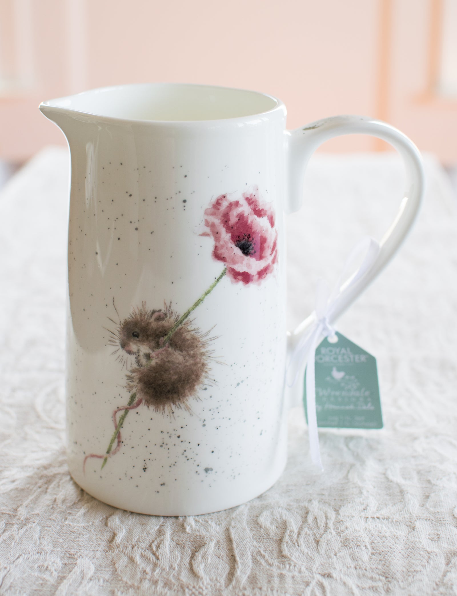 The Mouse & the Poppy Pitcher - Wrendale