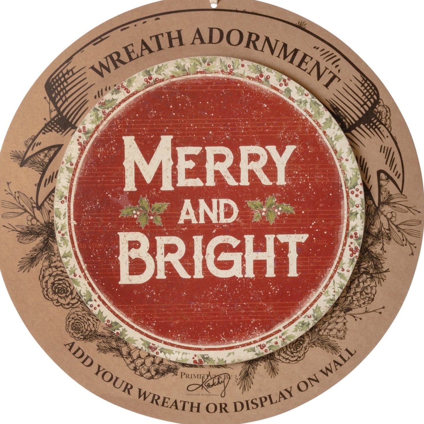 Merry & Bright Wreath Insert