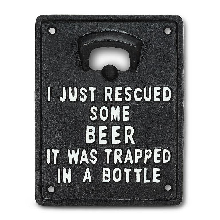 "Rescued Beer" Wall Bottle Opener