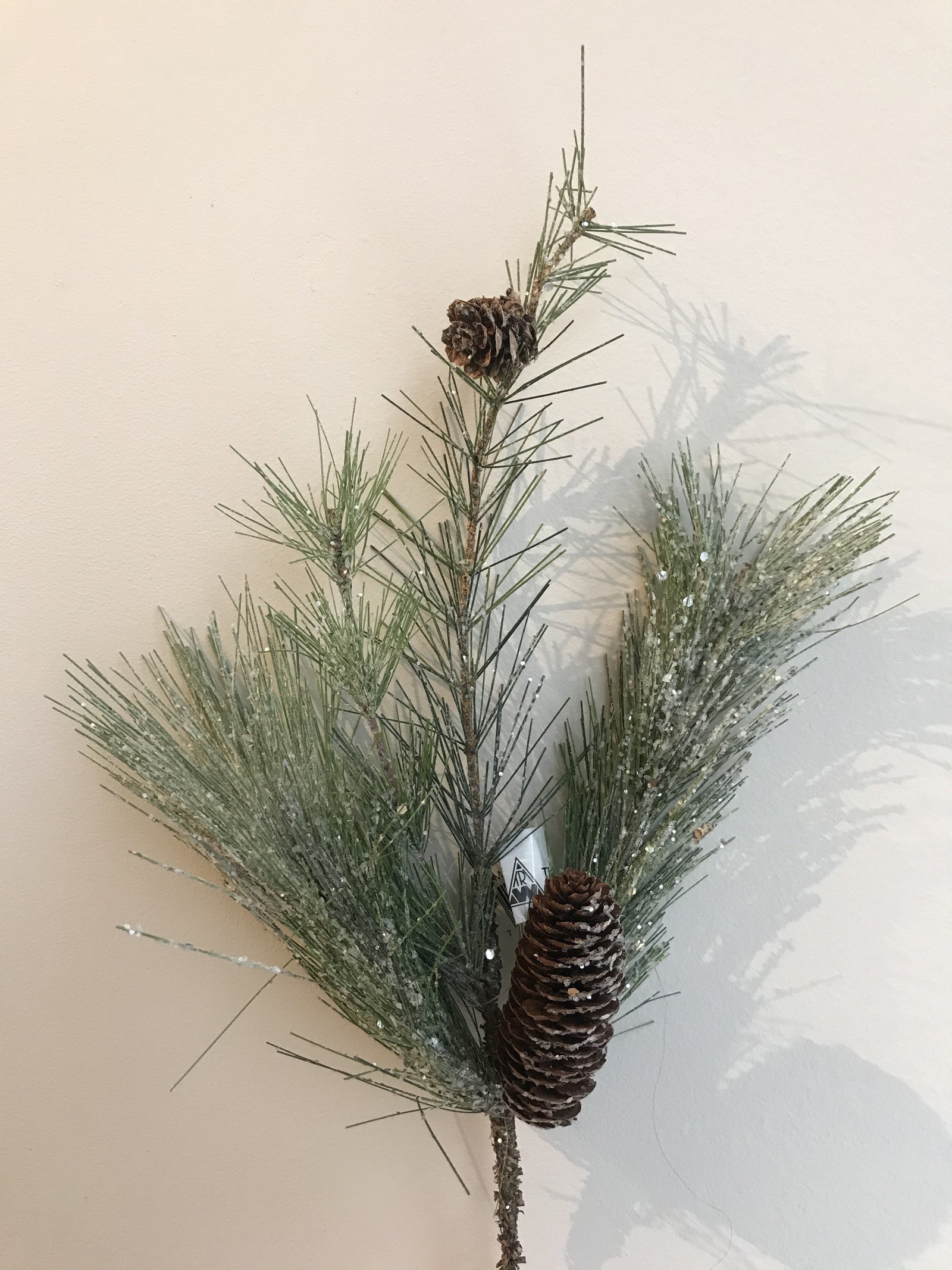 Glitter Mixed Pine and Cone Spray