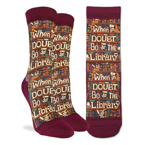 When in Doubt, Go to the Library Socks (Size 5-9)