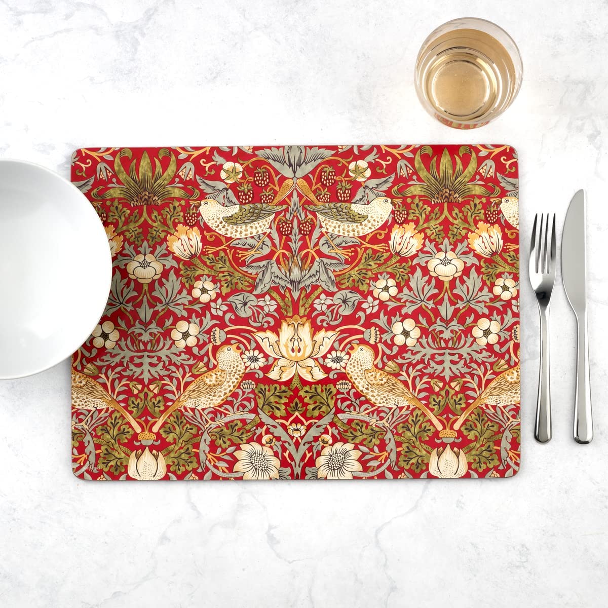 Red Strawberry Thief Pimpernel Placemats - Morris & Co.