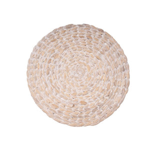 Palma Woven Round Placemat - White