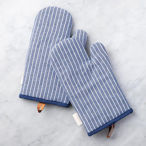 Chambray Stripe Oven Mitts