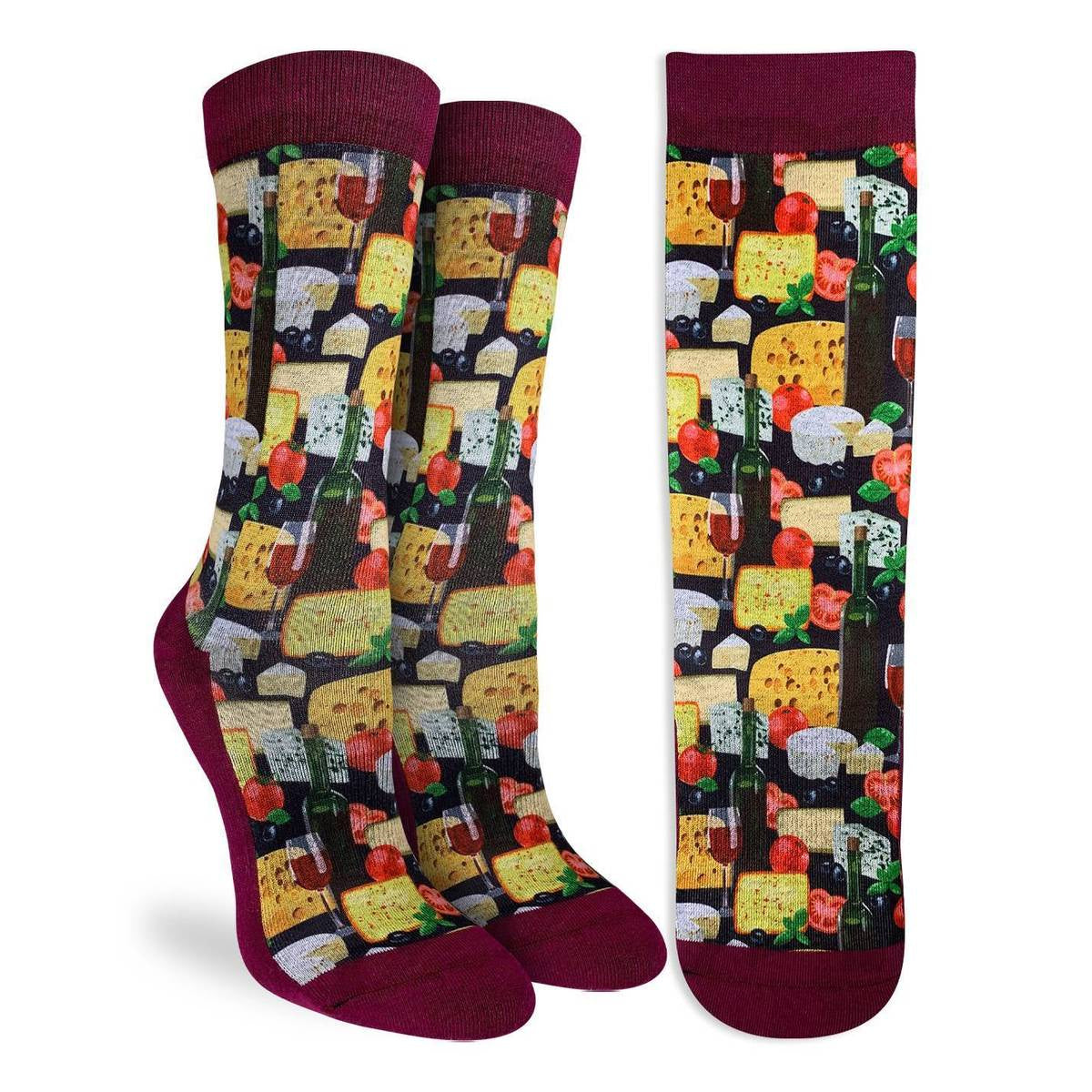 Wine & Cheese Socks (Size 5-9)