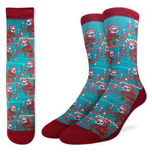 Christmas Sloth Socks (Size 8-13)