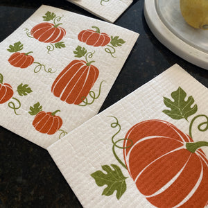 Swedish Dish Cloth - Pumpkin Graphic