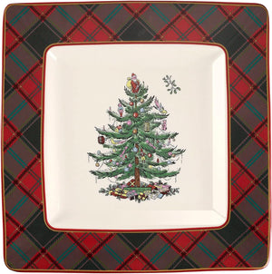 Spode Holiday Tartan & Tree Platter
