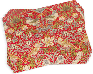 Red Strawberry Thief Pimpernel Placemats