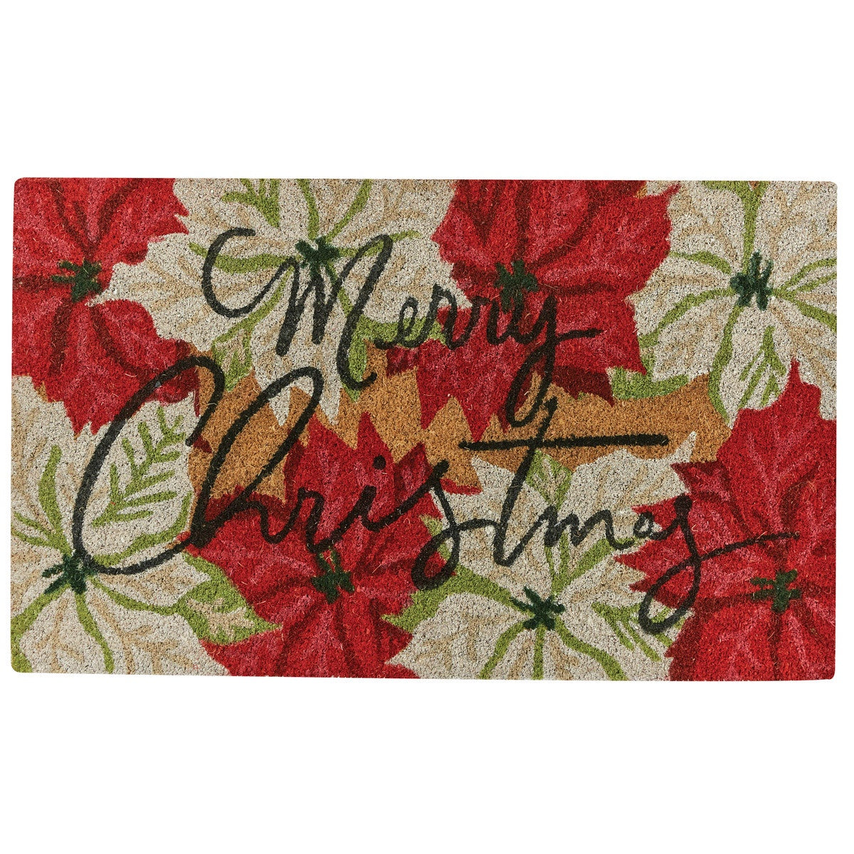 Poinsettia & Pine Doormat