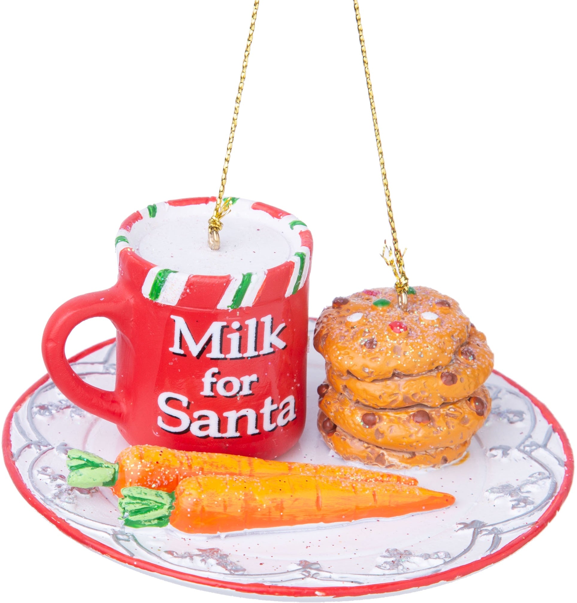 Milk & Cookies for Santa Ornament