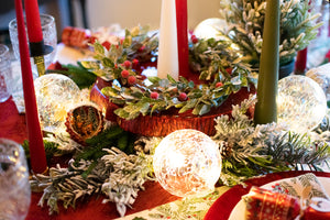 Shimmering Ball Ornaments - LED String of Lights