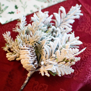 Snowed Mixed Cedar and Juniper Spray