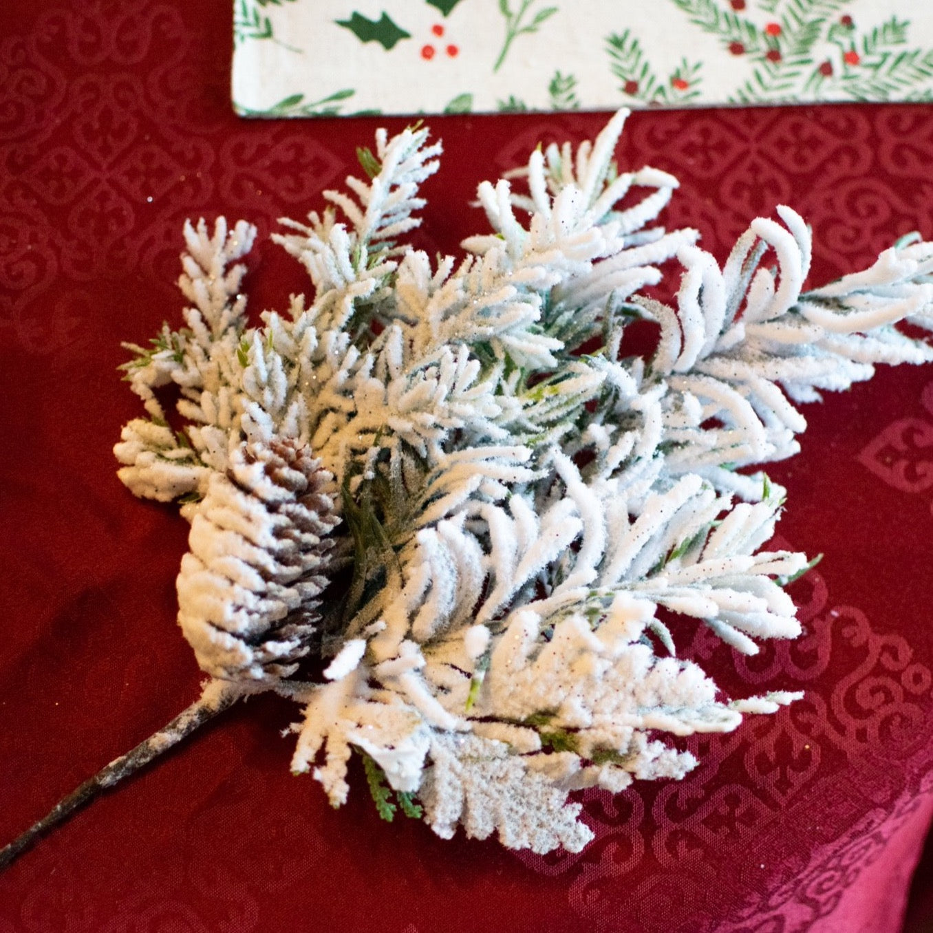 Snowed Mixed Cedar and Juniper Spray