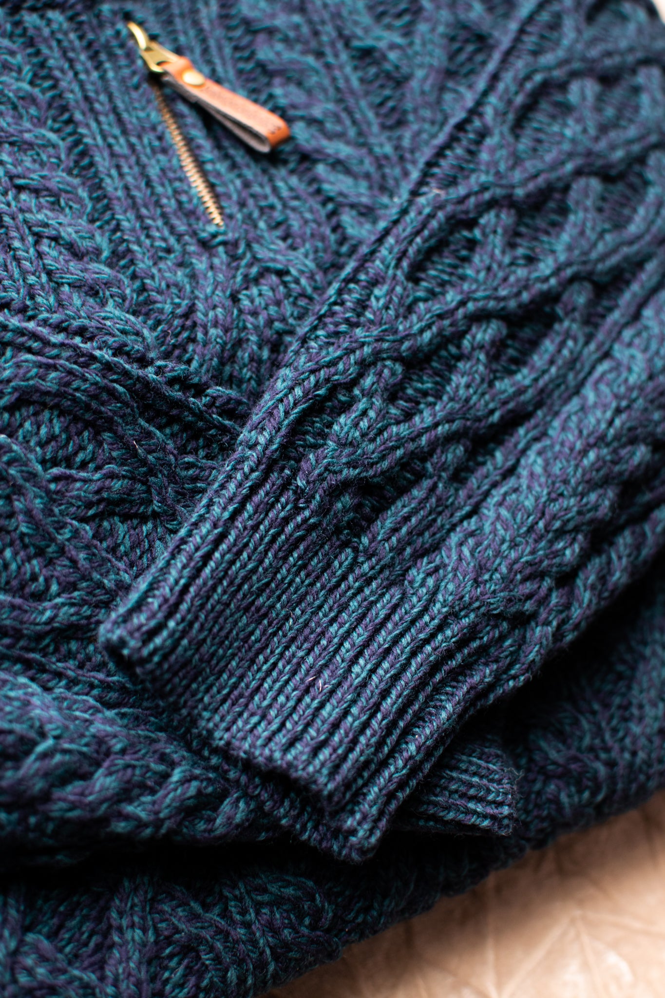 Donegal Half Zip Aran Sweater