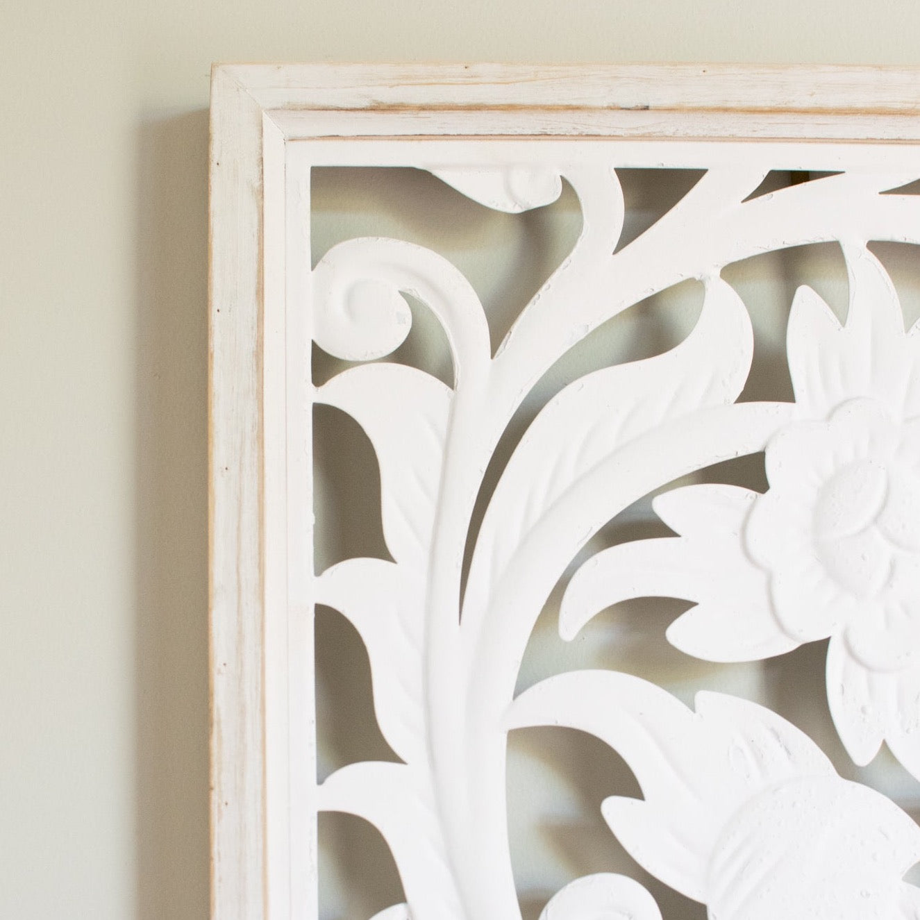 White Carved Wall Art