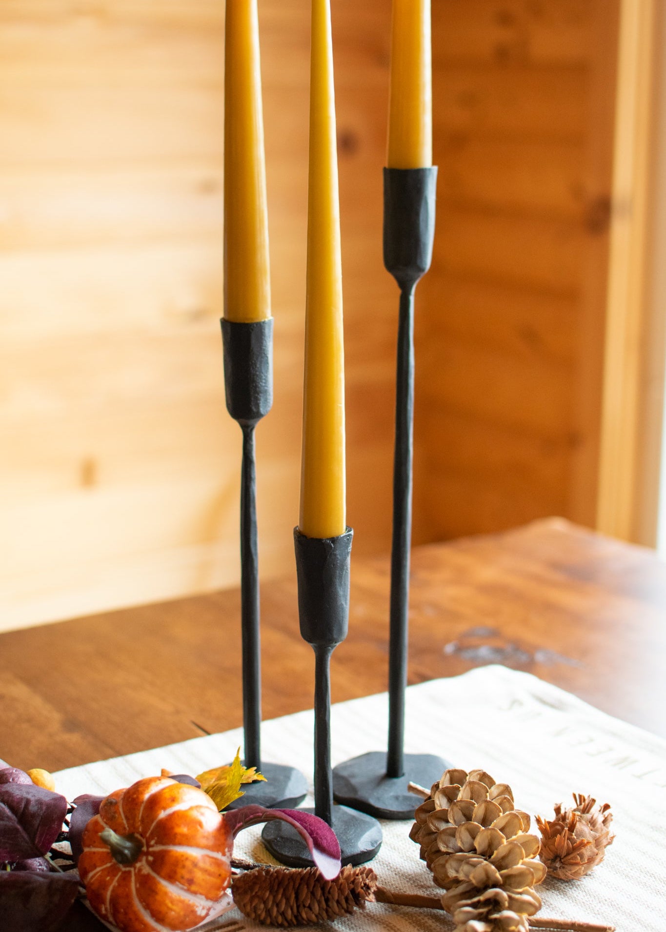 Luna Forged Candlestick - Black