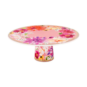 Dahlia Daze Footed Cake Stand