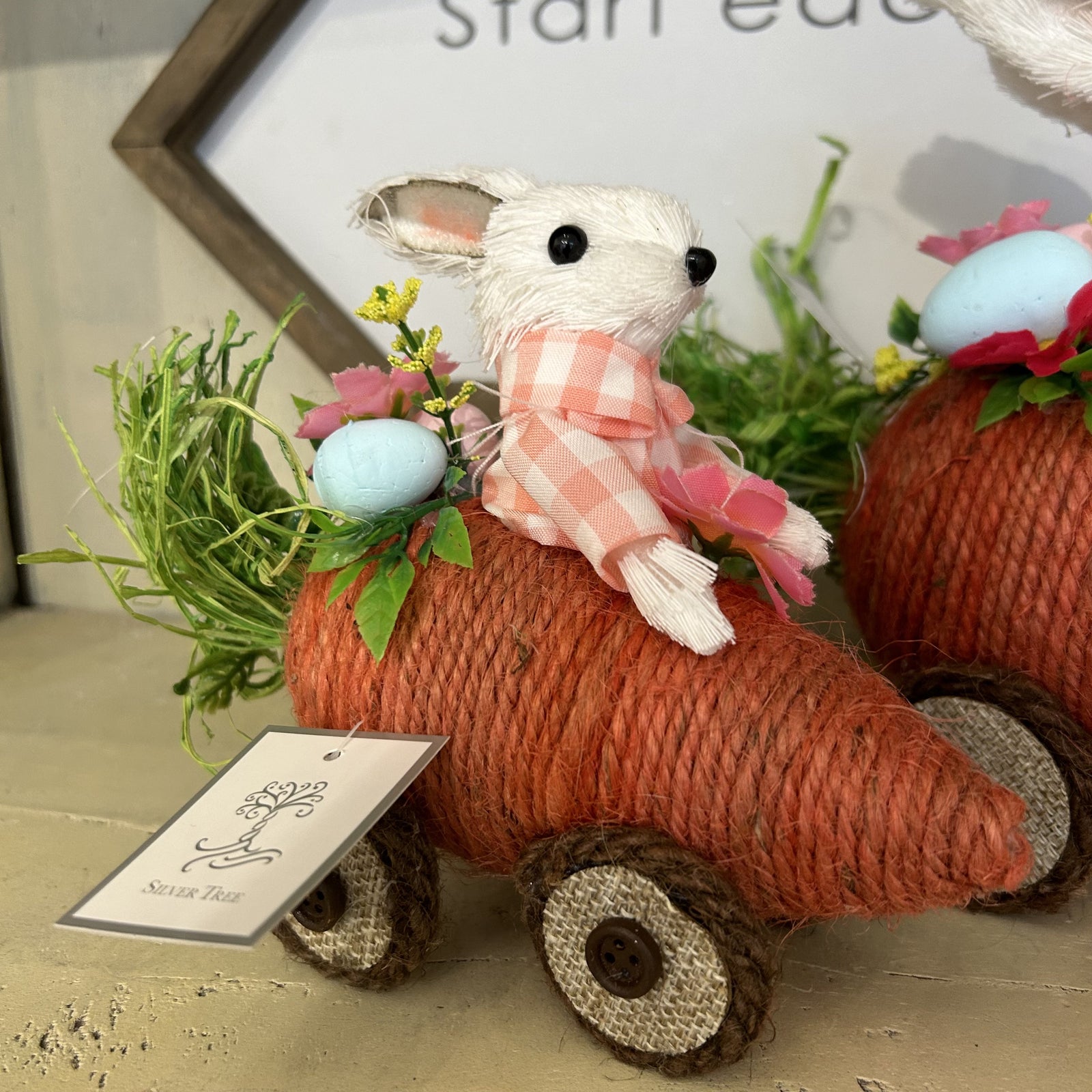 Bunny in Carrot Car - 8"