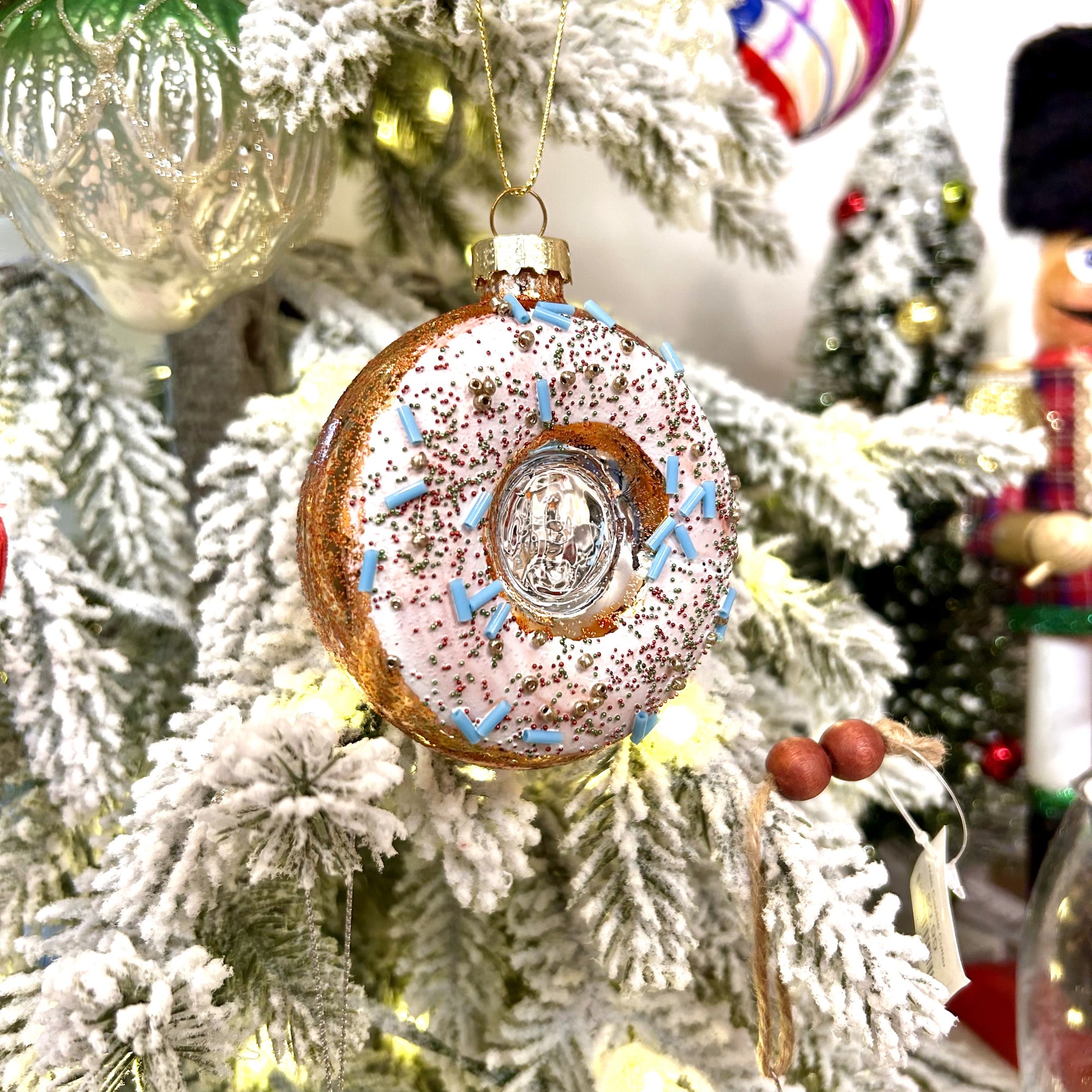 Sprinkled Doughnut Ornament