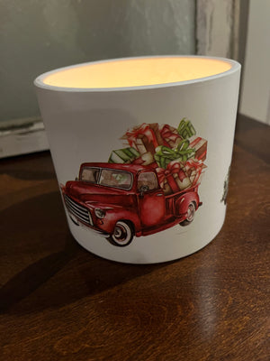 Christmas Trucks Wood Wick Candle