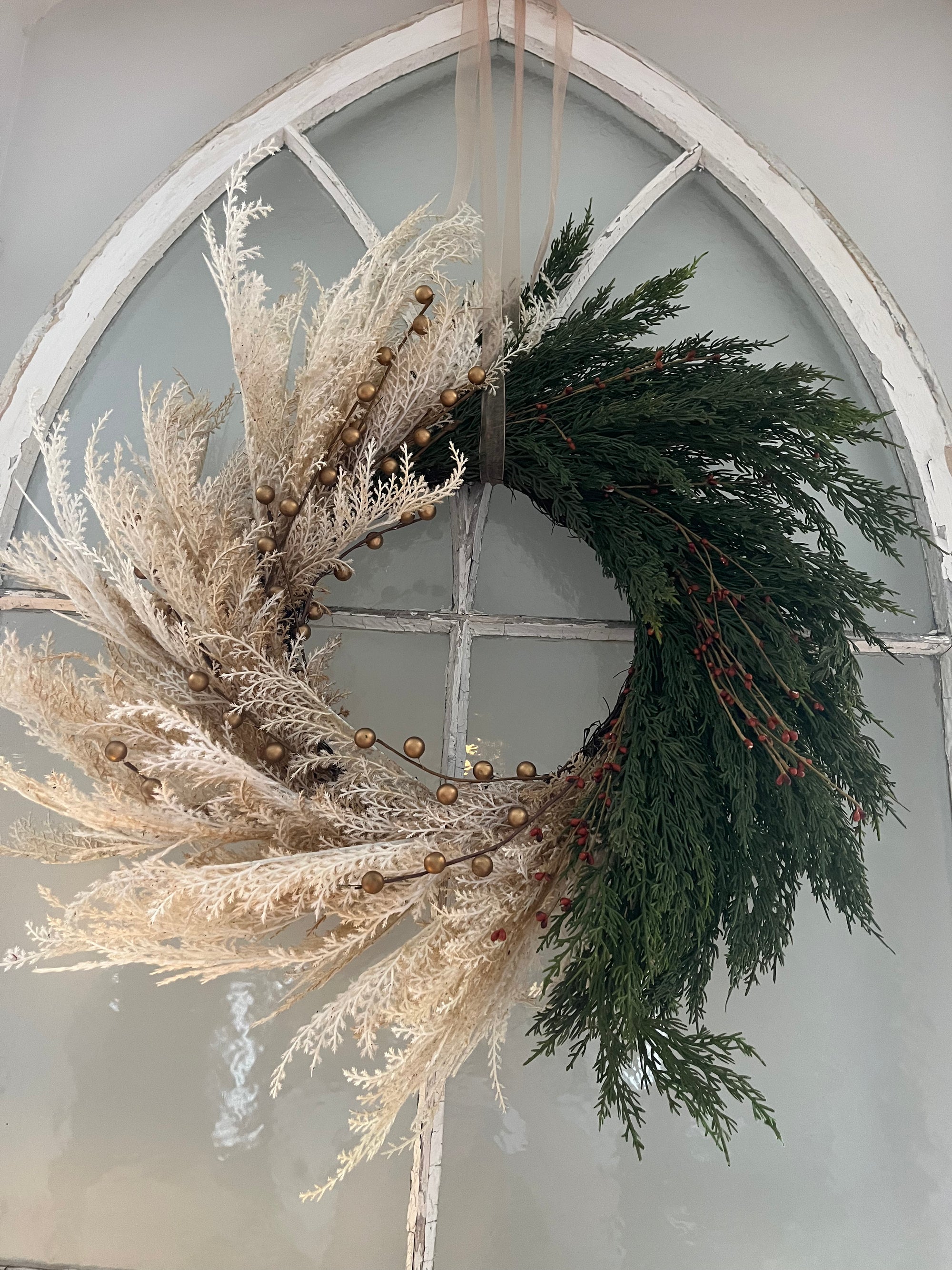Two Toned Holiday Wreath