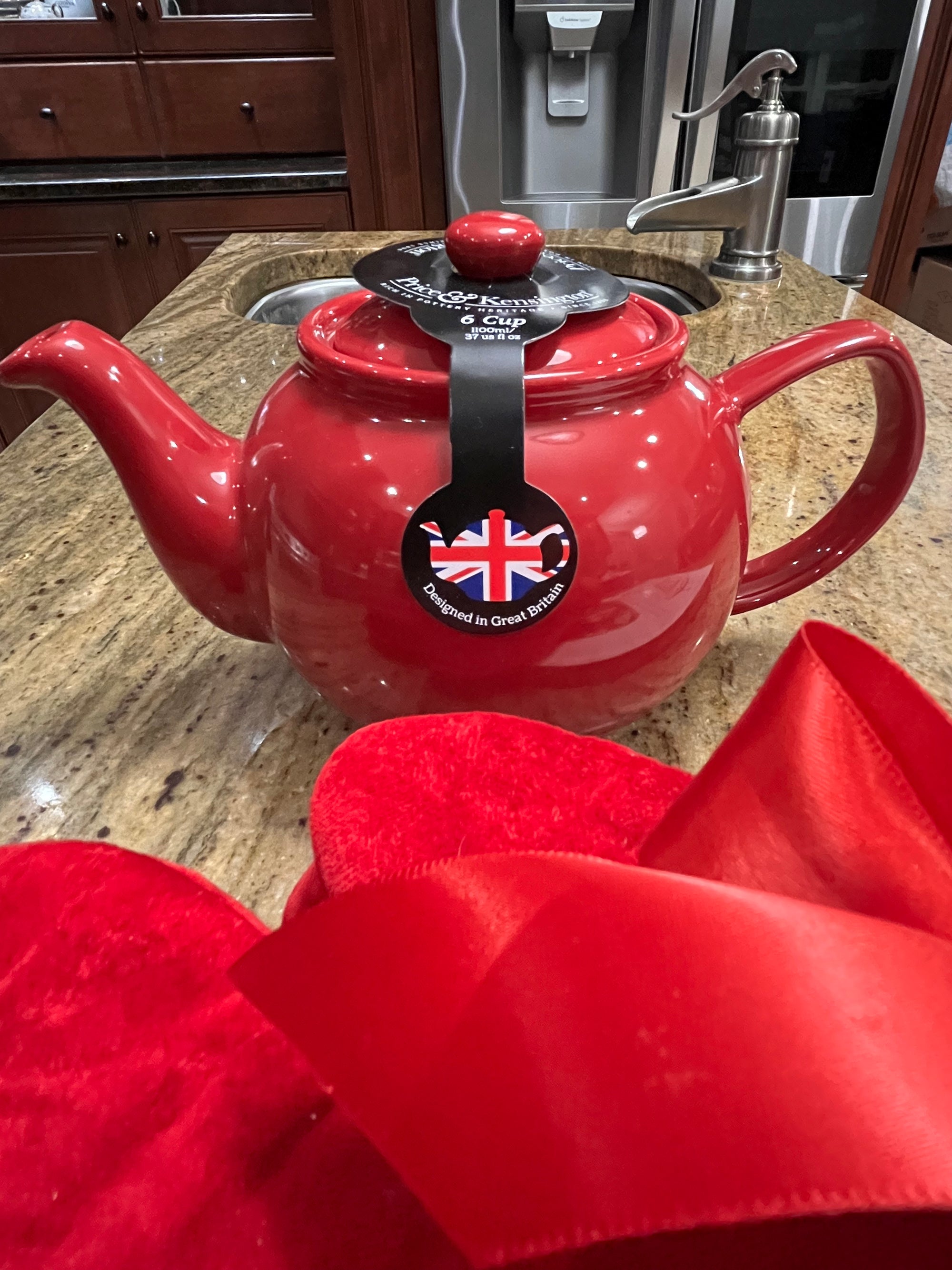 Price & Kensington Tea Pot - Holiday Red
