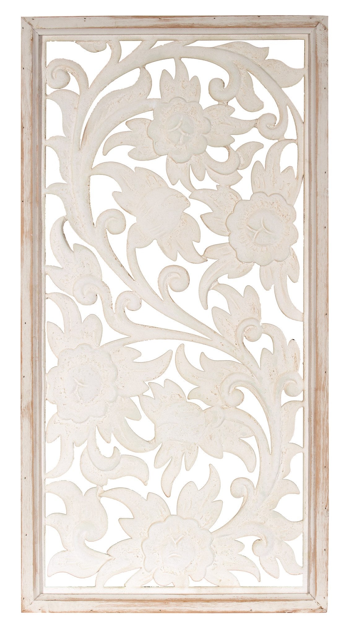 White Carved Wall Art