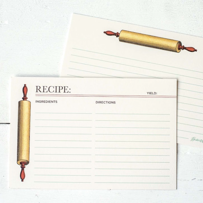 Recipe Card Pack - Vintage Rolling Pin