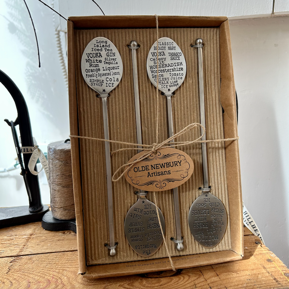 Farmstead Hand-Stamped Recipe Cocktail Stirrers