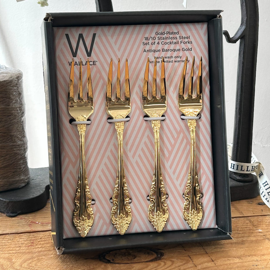 Wallace Gold Baroque Fork Set