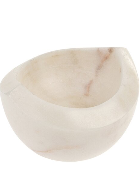 White Marble Pebble Bowl