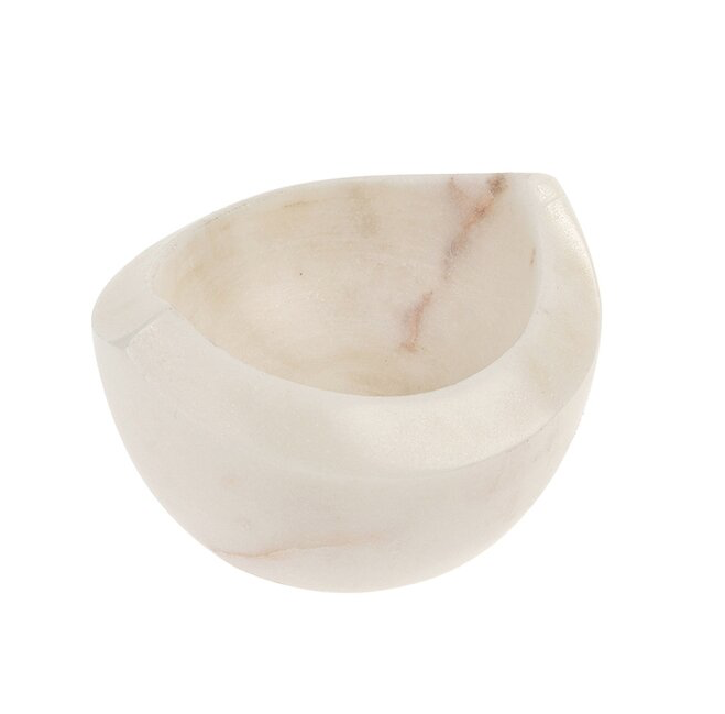White Marble Pebble Bowl