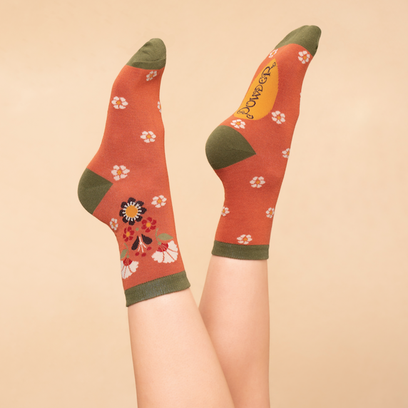 Art Deco Floral Socks
