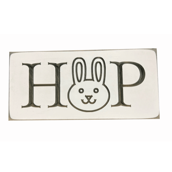 Hop Easter Block Sign