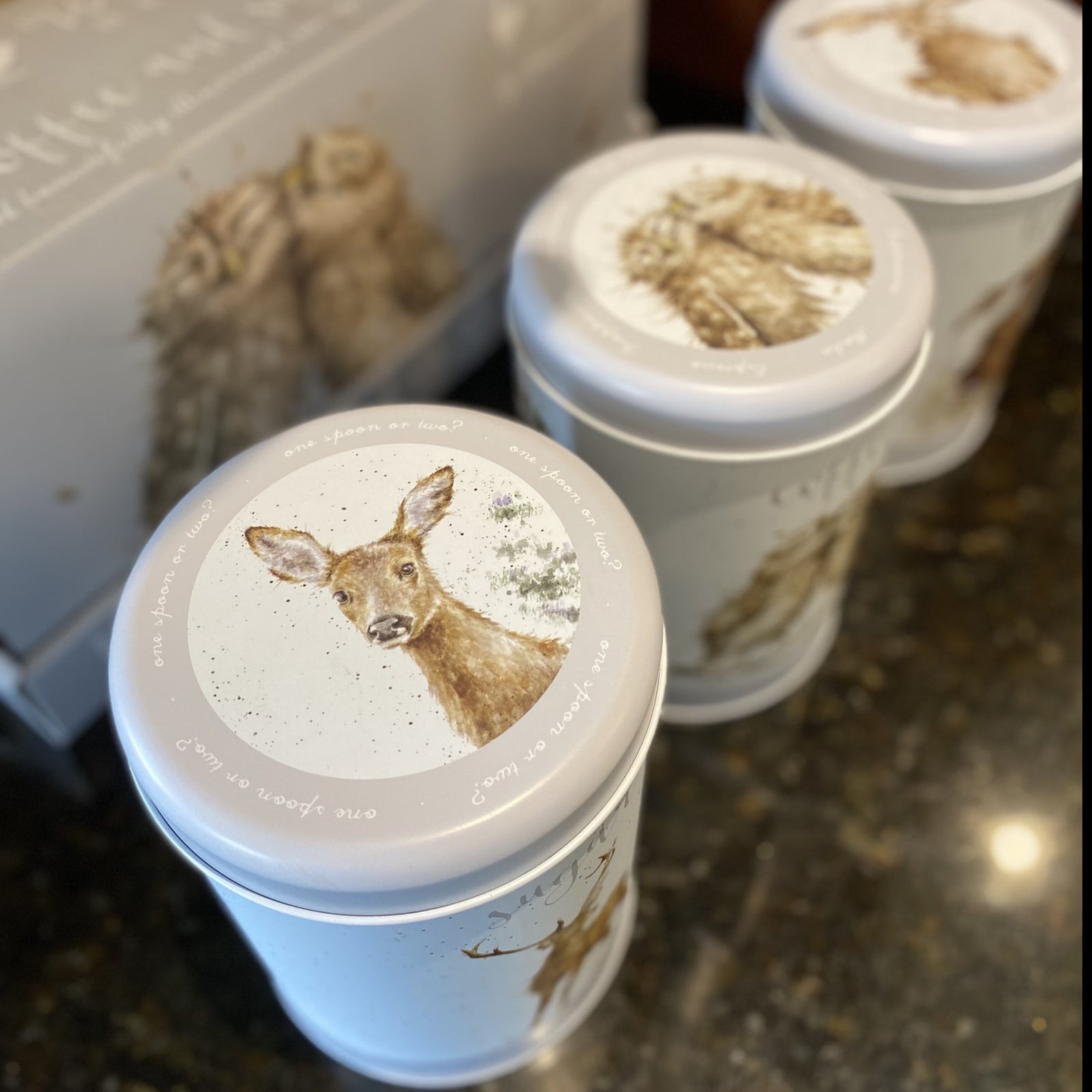 Wrendale Canisters Grey - Tea, Coffee & Sugar Set