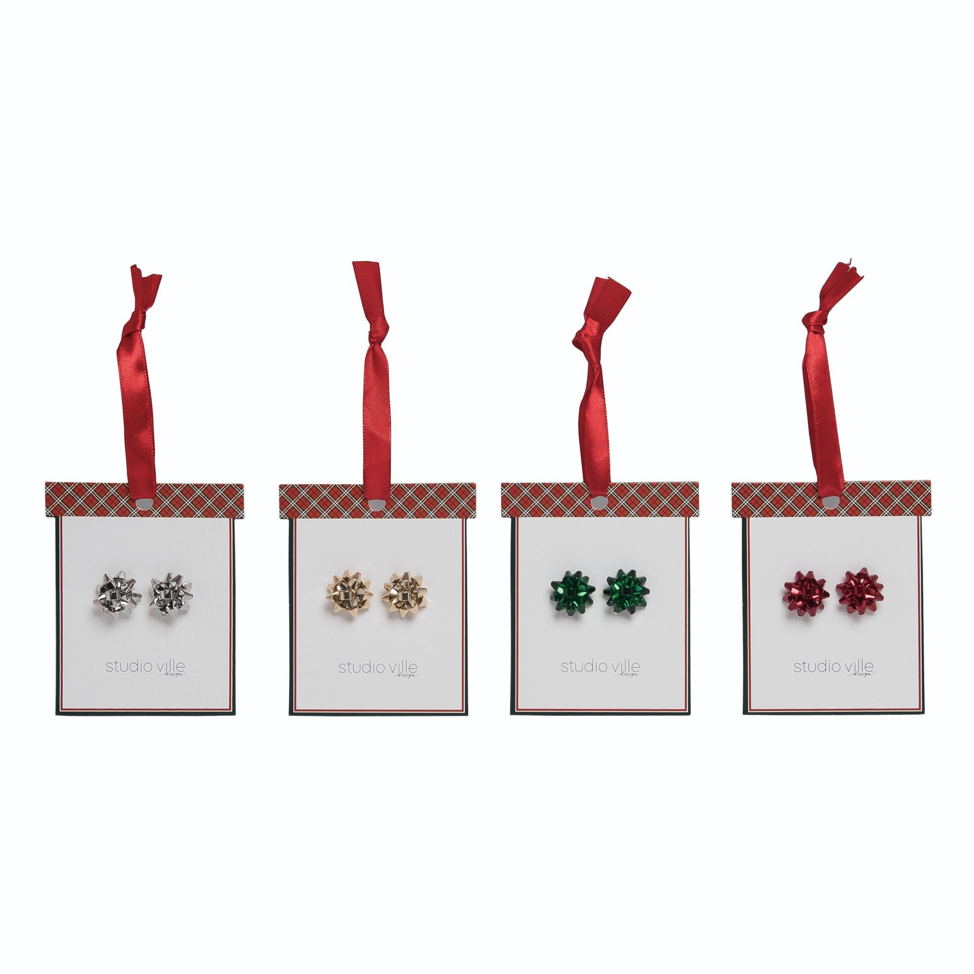 Christmas Bow Earrings