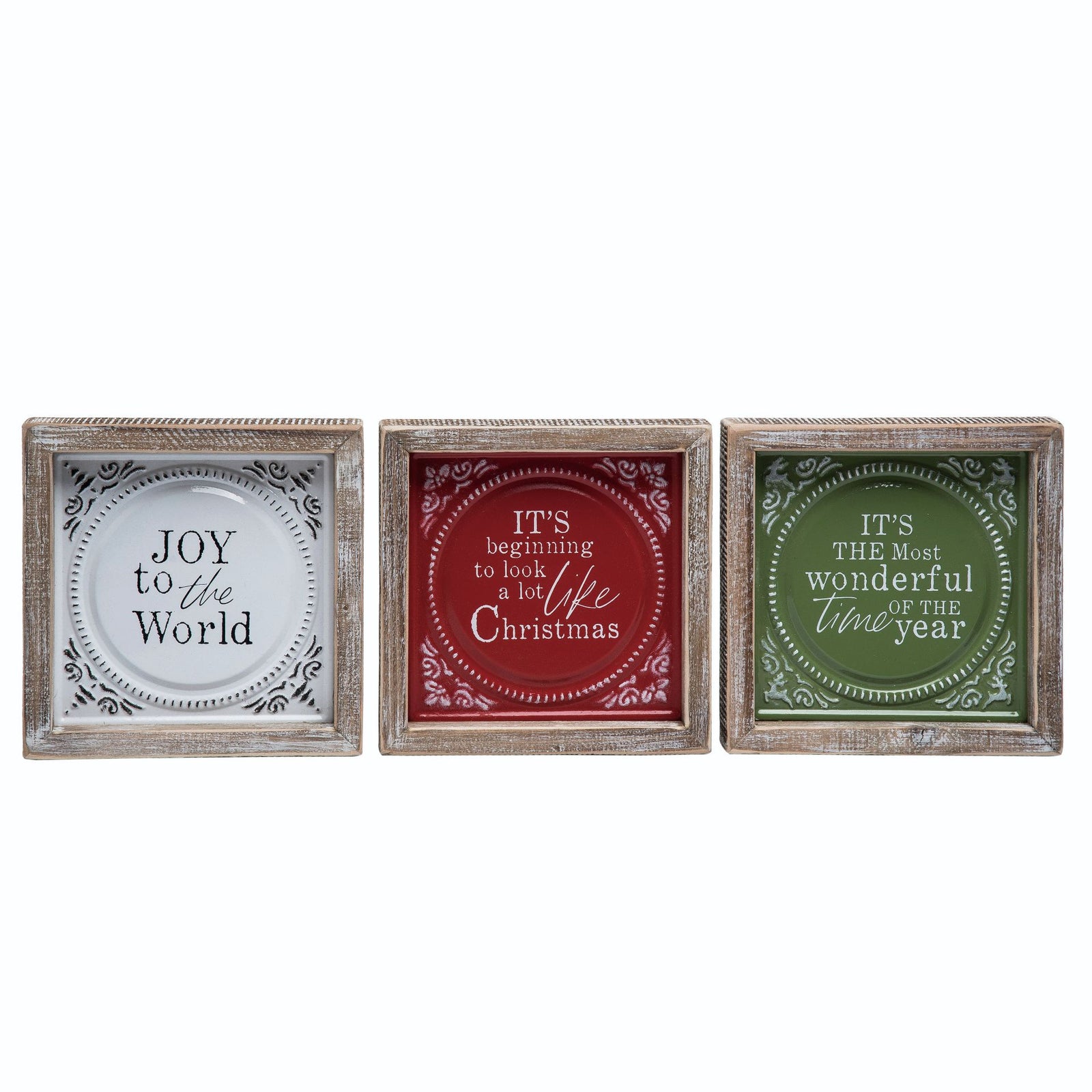 A Song of Christmas Embossed Block Signs