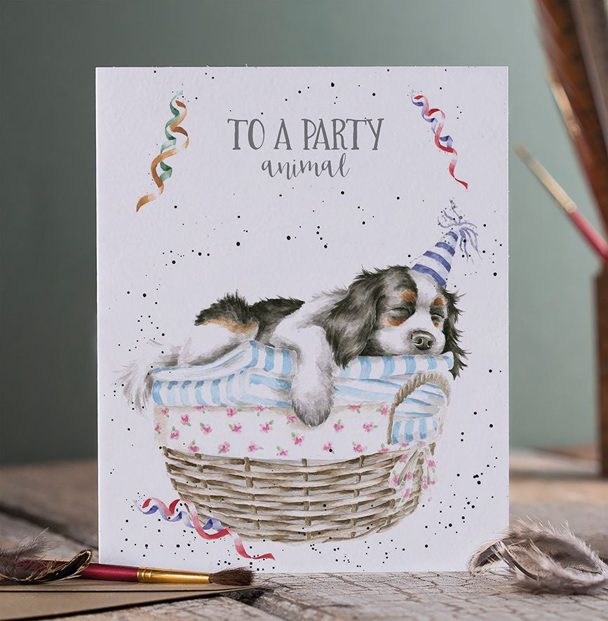 'Slumber Pawty' - Wrendale Occasion Card
