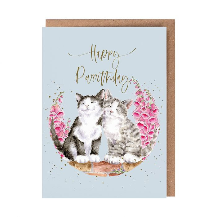 Happy Purrthday - Wrendale Birthday Card